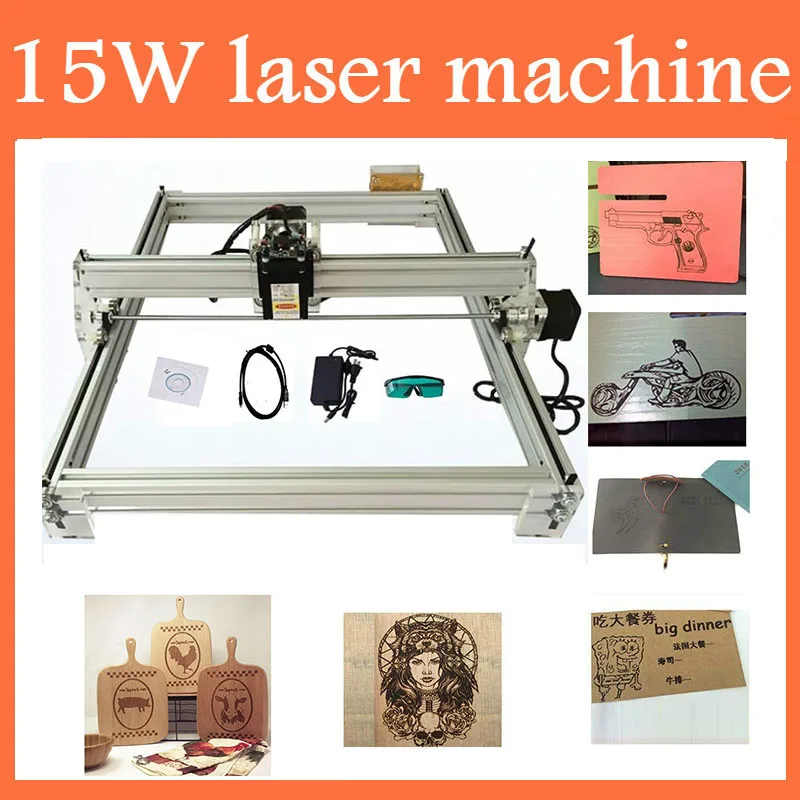 

40* 50 cm Mini 15W Blue Laser Engraving Engraver Machine DC 12V DIY Desktop Wood Cutter/Printer/Power Adjustable+ Laser Goggles