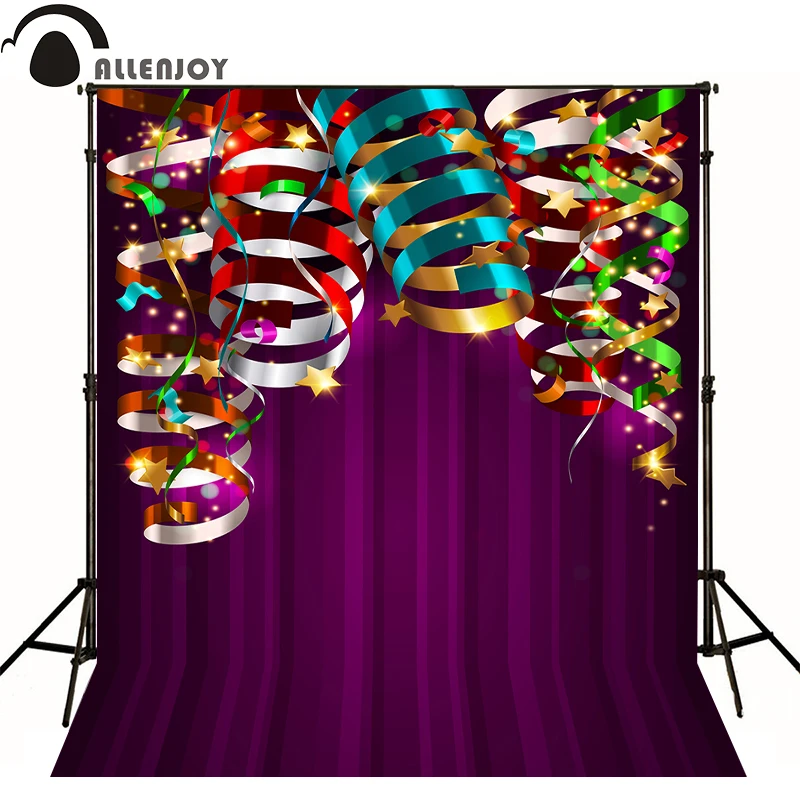 

AllEnjoy photography background Birthday Star color ribbon newborn photocall flags Professional photographic backdrop studio