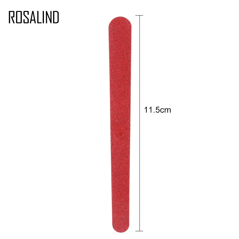 ROSALIND 40 шт./лот пилочка для ногтей маникюрный педикюр буферная Шлифовальная Пилка инструмент для дизайна ногтей двухсторонняя Толстая ручка Набор для маникюра