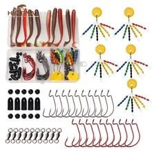 Гиена 60 шт./кор. рыболовные принадлежности Приманка Мягкая приманка грузила весов с космические бобы смещение джиг черви Pesca