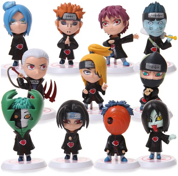 

Anime Figure 11pcs/set Naruto Akatsuki Itachi Pein Conan Deidara Zetsu Orochimaru PVC Action Figure Collectable Model Toys