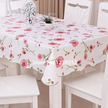 

New PVC Tablecloth Europe Rural Style Home Waterproof Oilproof Tablecloth Bronzing Table Cloth Rectangular Table Cover Banquet
