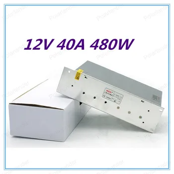 

free shipping 2016 new AC to DC 12V 40A 480W Single Output Switching power supply for LED Strip light