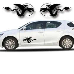 Прохладный Дракон украшения Тюнинг автомобилей, 1 пара отражающие боковой двери декор Die Cut виниловые наклейки и наклейки для/Mazda 3/Skoda