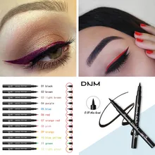 1 шт. водонепроницаемая цветная жидкость Водостойкий карандаш для глаз быстрая сухая долговечная тонкая головка подводка для глаз ручка косметический набор, косметика шпатель для выравнивания