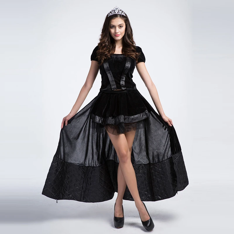 black gothic halloween dress