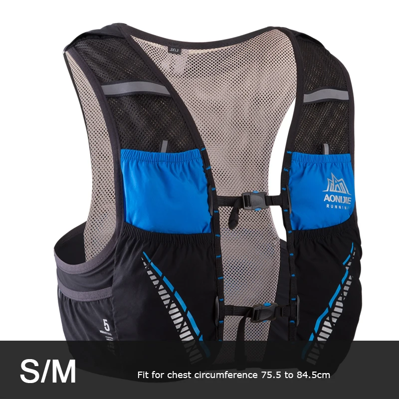 AONIJIE гидратационный рюкзак 5L бегущий марафон скалолазание Жилет Жгут водный Пузырь походный Кемпинг марафон скалолазание - Цвет: SM Black