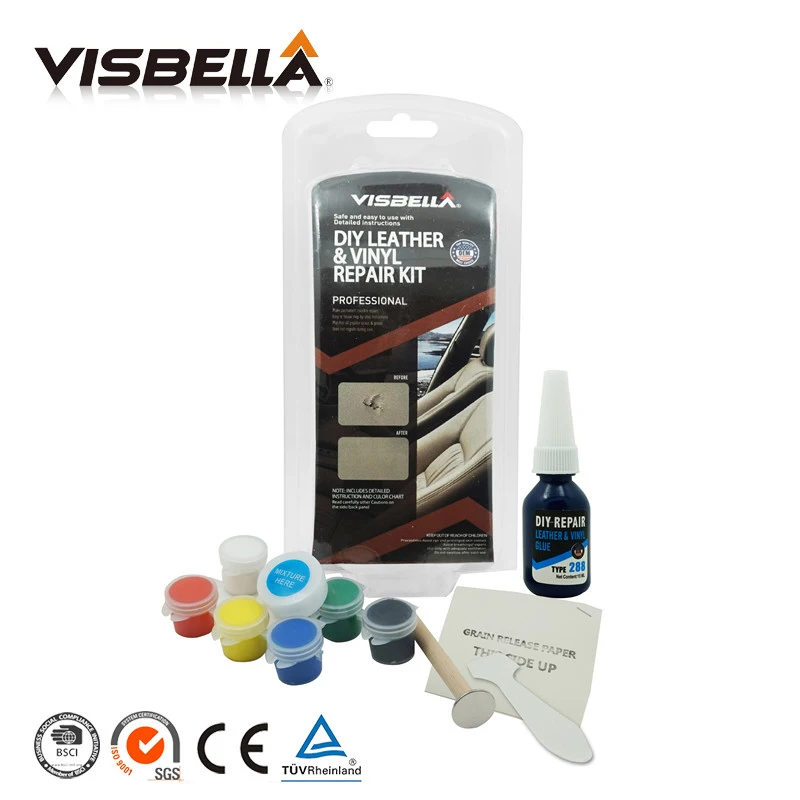 Visbella Leather Vinyl Repair Kit Auto Car Seat Sofa Coats Holes