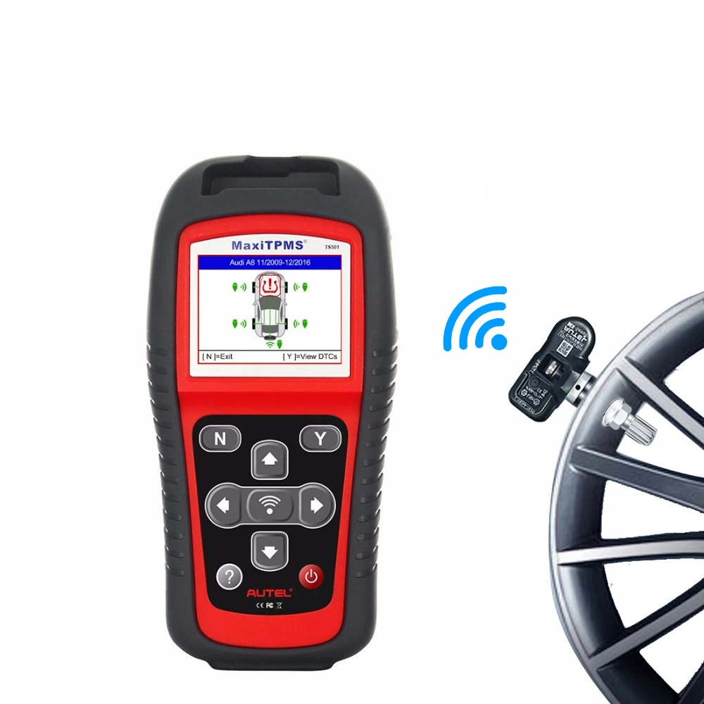 AUTEL инструмент для измерения давления в шинах MaxiTPMS TS501 TPMS датчики автомобильный диагностический инструмент TPMS Сервис инструмент для автоматического сканирования OBD2 автомобильный сканер Relearn