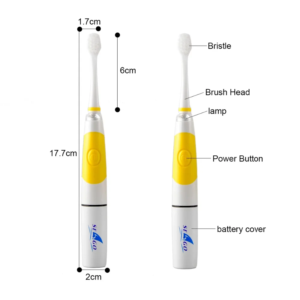 3-8 Years Portable Electric Children Toothbrush Soft Baby Travel Teether Brush Kids Teething 3 Head Rechargeable Toothbrush