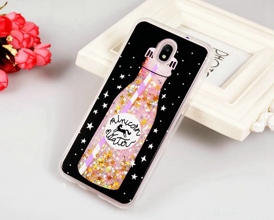 WhaY Quicksand Case For Samsung Galaxy J7 2017 J730 Cover Silicone Bottle Liquid Glitter Phone Case For Samsung J7 2017 Coque    (7)