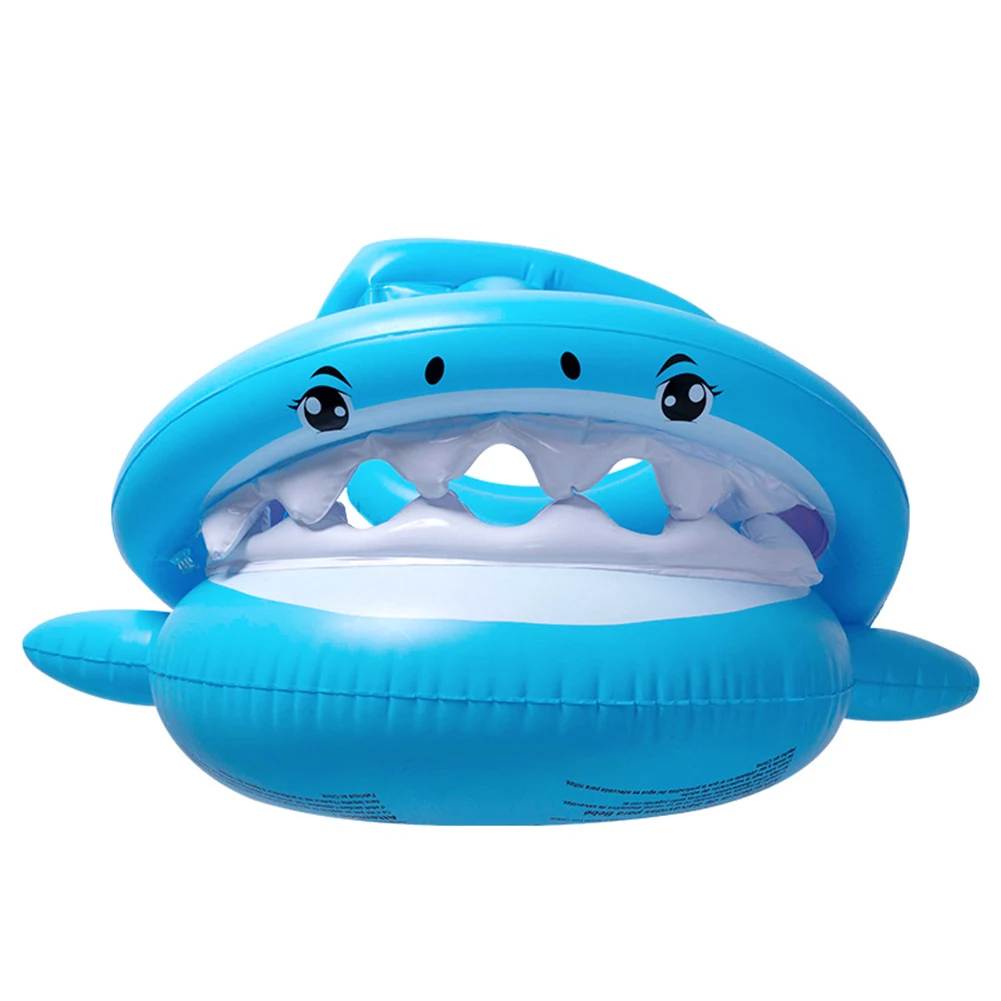 Детский надувной плавательный бассейн в форме акулы с балдахином