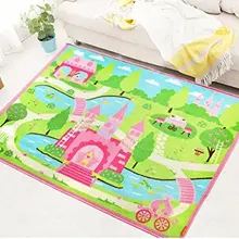 Нейлон милые девушки спальни коврики мультфильм замок окружающей среды противоскользящие влагонепроницаемые ползающие ковры и ковры