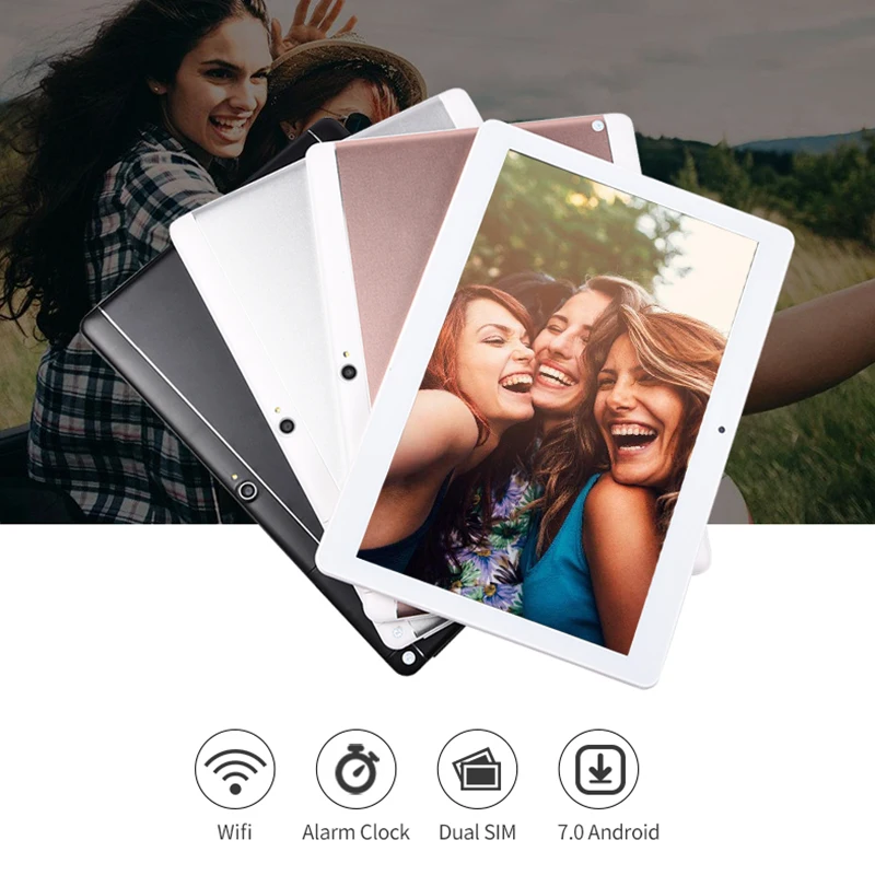 New 10.2 inch 3G Phone Call Android 7.0 Octa Core IPS 1920×1280 pc Tablet WiFi 4G+64G 7 8 9 10 android tablet pc 4GLTE Bluetooth