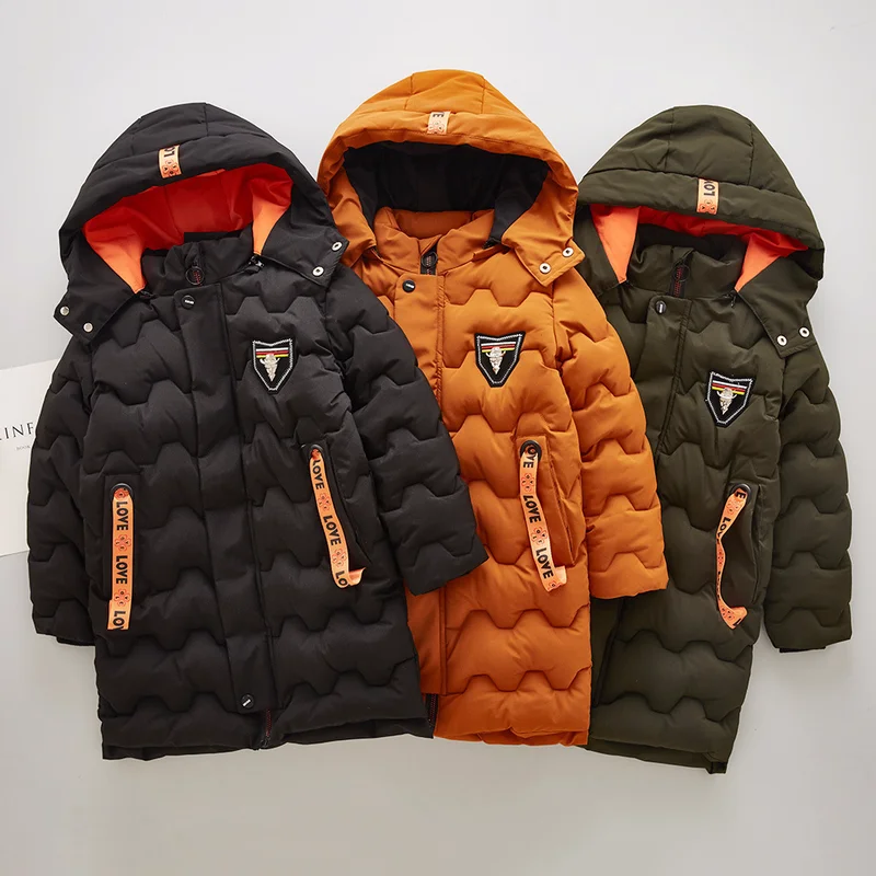 

Boys Cotton-padded Jacket 2018 New Winter Clothing Boutique Children Coat Baby Thickened Warm Hooded Jacket Snow Wear Clothing