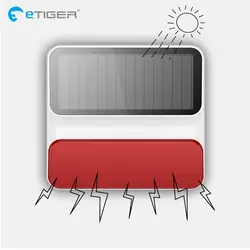 ETiger 433 МГц Беспроводной Открытый солнечной энергии импульсивный осветитель сирена ES-S8A для Сигнализация от eTiger системы G90Bplus