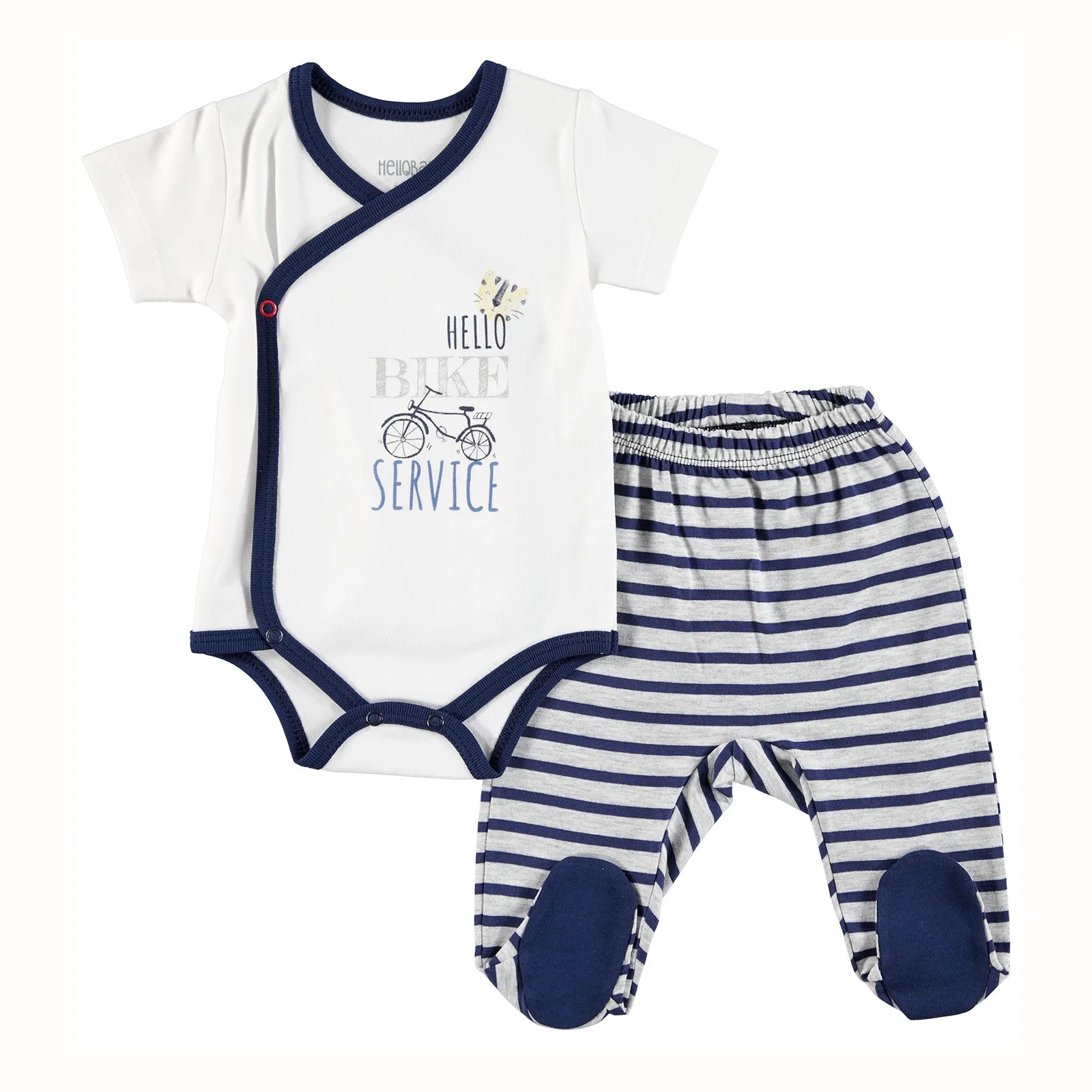

ebebek HelloBaby Baby Boy Bike Theme Bodysuit Trousers Set