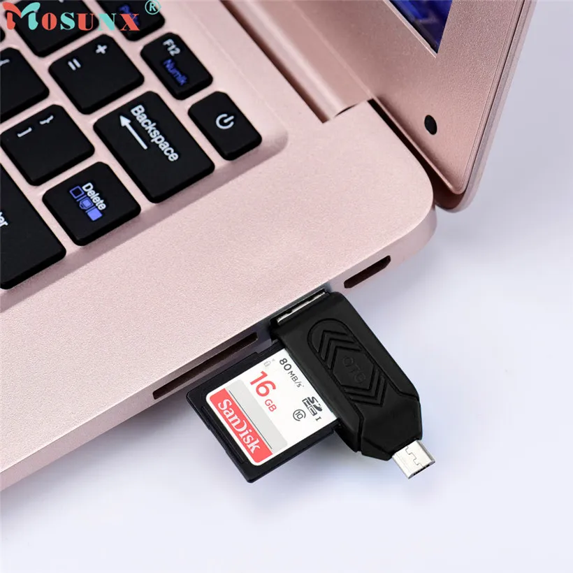 Mosunx Advanced U диск топ отдел и высокое качество мини USB 2,0+ OTG Micro SD/SDXC TF кард-ридер адаптер U диск 1 шт