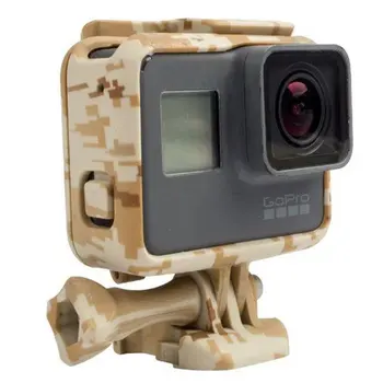 

Side-opening Frame Housing Case Camouflage Case Bag for Gopro Hero 6/5 Black Tripod Adapter