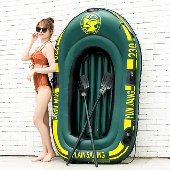 

New High Strength Thicken Inflatable Boat PVC Rubber Fishing Boat With Paddles For Kids Adult Drifting Water Inflatable Kayak