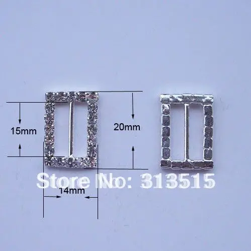 M0181-15mm внутренний стержень) Вертикальная прямоугольная тесьма со стразами слайдер, серебряное покрытие