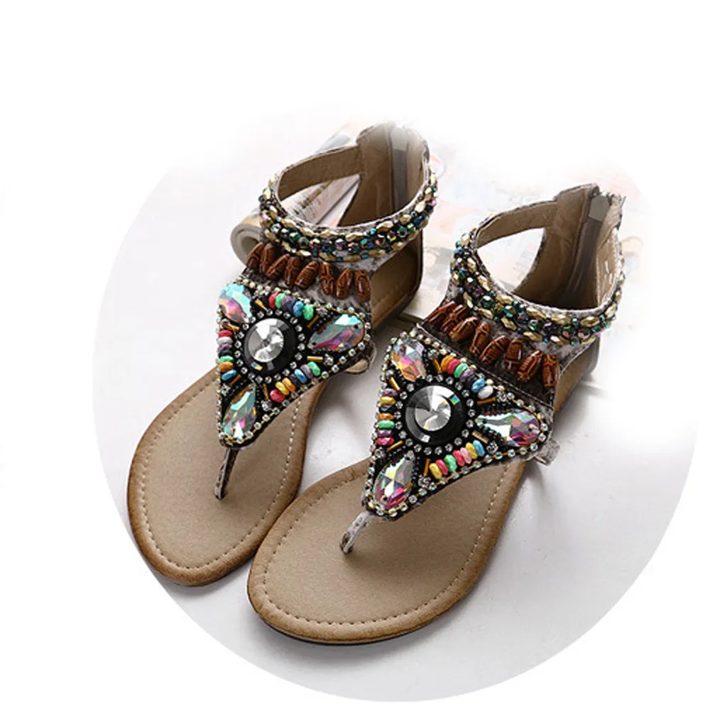 Sandals Spring Summer New Student fashion shoes flat Flowers Women Leisure Sandals printed Soft Elegant Cool Work Shoes