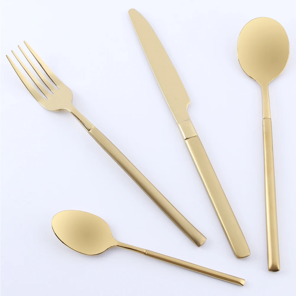 Popular Gold Silverware SetBuy Cheap Gold Silverware Set lots from