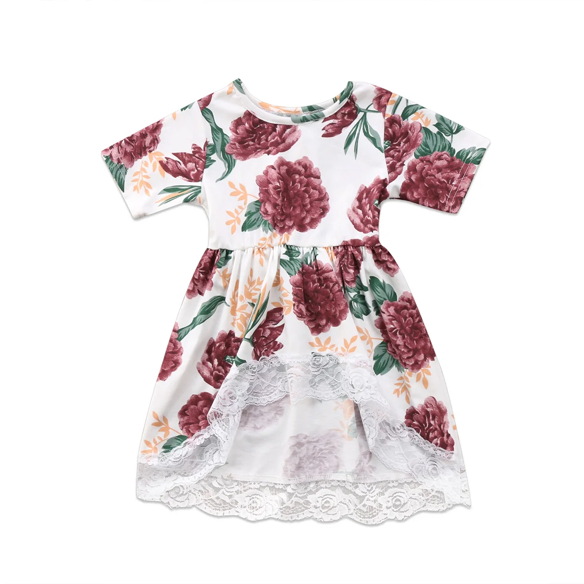 2018 New Newborn Kid Baby Girl Clothes Floral Lace Tail ...