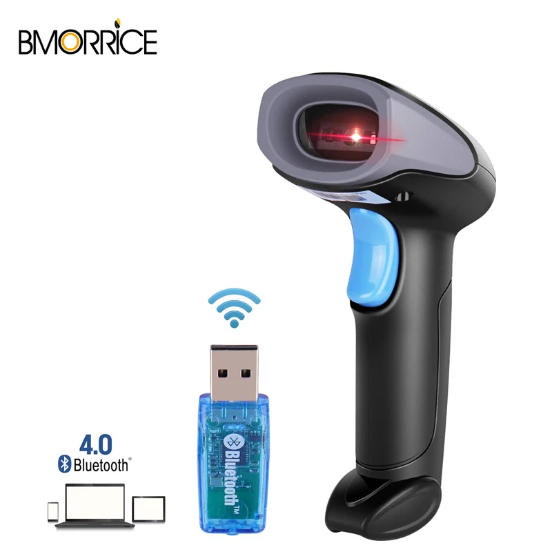 

NT800 Handheld Wireless Wired 2 in 1 Bluetooth 4.0/USB Barcode Scanner 2D Laser Bar Code Reader with Automatic Continuous