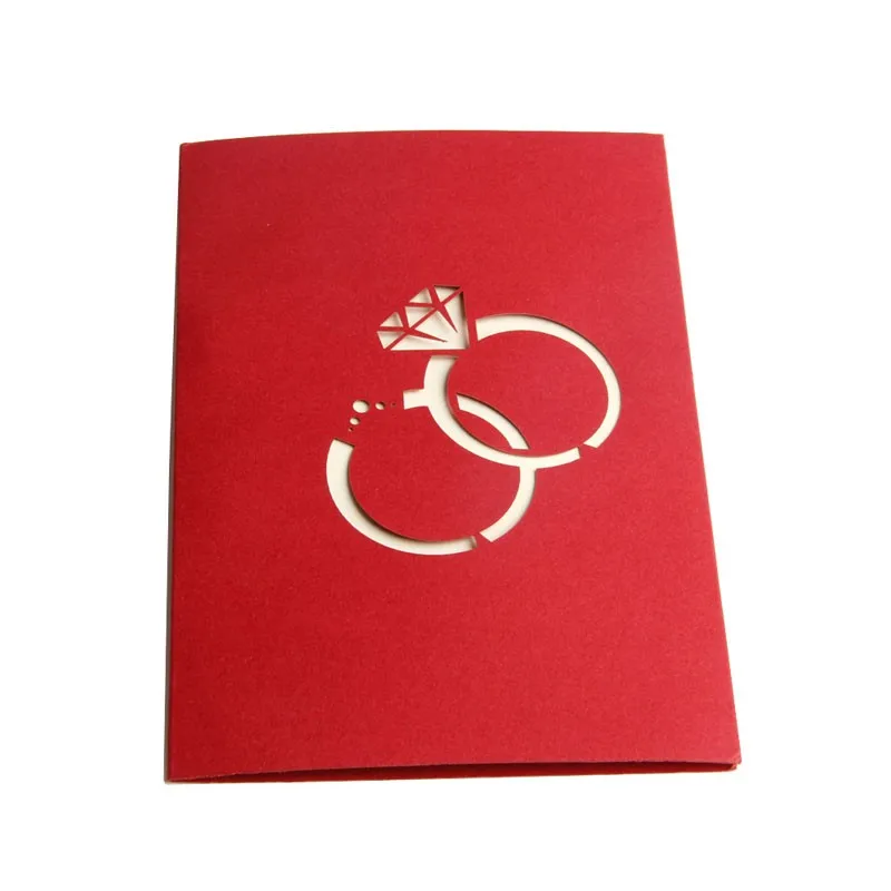 3D АЛМАЗНОЕ КОЛЬЦО всплывающие поздравительные открытки День рождения Годовщина Свадьба годовщина хорошее качество