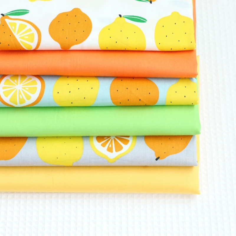 

Twill Cotton Fabric Patchwork Lemon Tissue Cloth Of Handmade DIY Quilting Sewing Craft Baby&Children Sheets Dress Doll Material