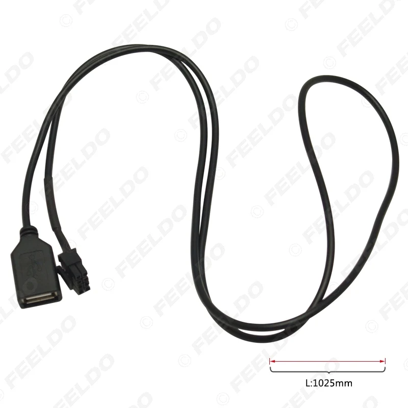 FEELDO 1 шт. автомобильный аудио Женский USB кабель адаптер 4Pin разъем для Chery Qiyun/Fulwin CD