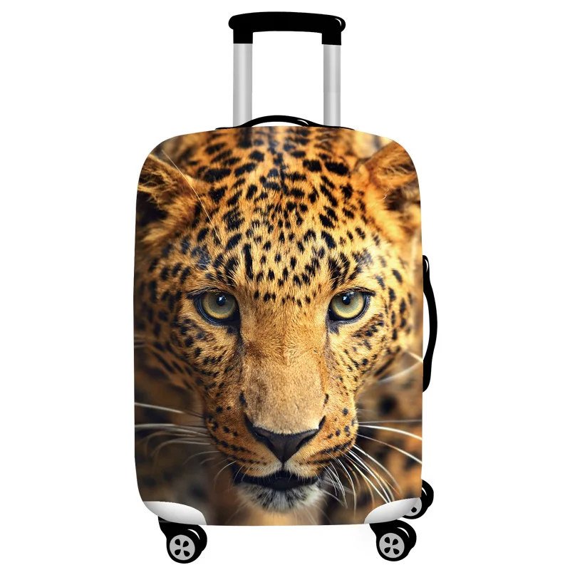18-32 дюймов 3D печать животных чемодан Крышка путешествия чемодан протектор для тележки багажник пылезащитный чехол прочный защитный чехол - Цвет: Leopard