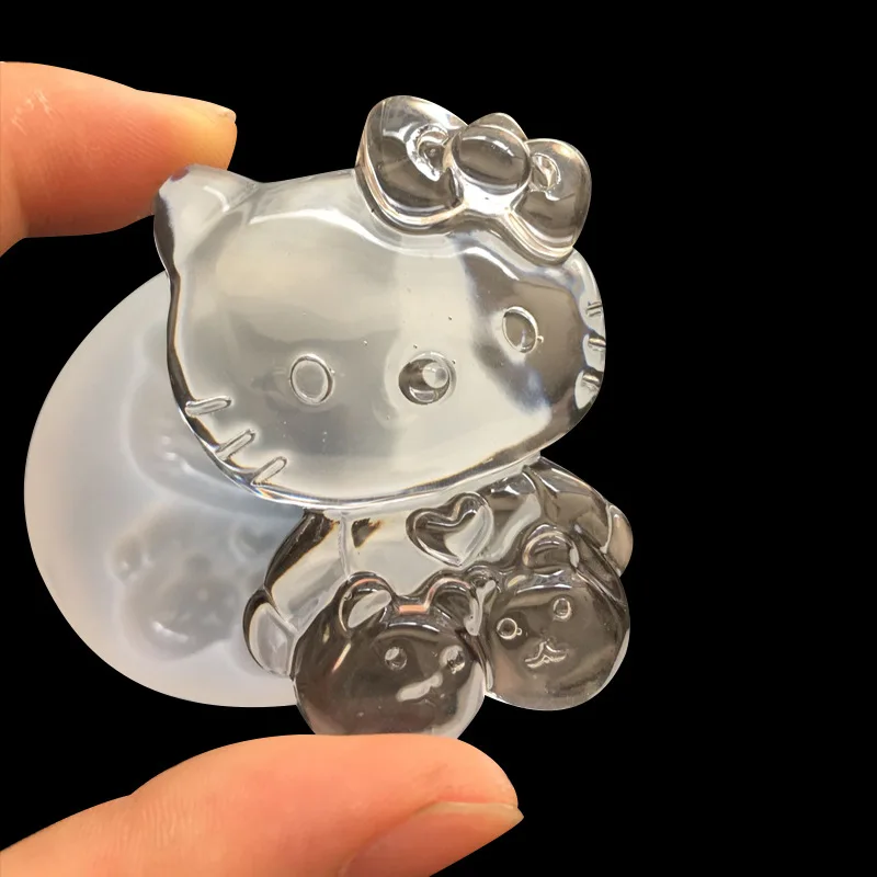 

New mirror cat glue mold mobile phone shell jewelry decorative key chain pendant
