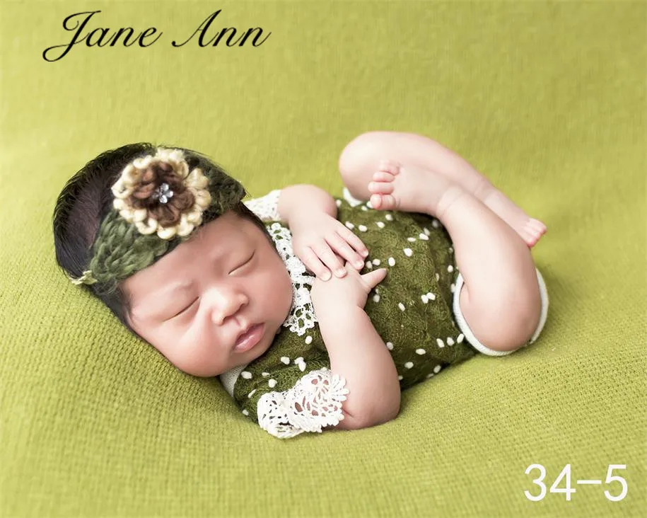Adereços para a Fotografia do Bebê Bodysuit + Chapéu Headband da Flor Jane Grupo Newborn Lace Estilos Estúdio Foto Roupas Traje Ann z 2 Pcs 7 Cheap Chapéus e bonés