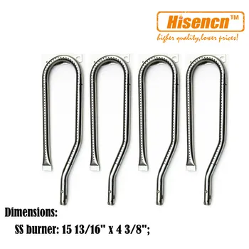 

Hisencn 15.8 inch 13361 4pcs/pk BBQ Grill Stainless Burners Replacement For Jenn Air 720-0336, 720-0337,Sams, Outdoor Gas Grill