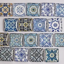 20x20 мм смешанный стиль для квадратного стеклянного кабошона купола ювелирных изделий Поиск Камея Подвеска Настройки 20 шт./лот K2944