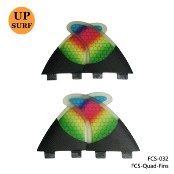 

FCS Quad Fin FCS G5+K2.1 Colorful Surfboard Fibreglass carbon Fins Quilhas Rainbow Honeycomb Fins