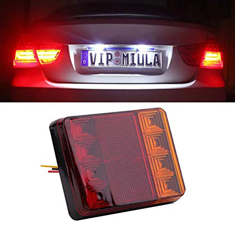

2 Pcs Car LED Running lights Waterproof 8 Rear Lamps Pair Boat Trailer12V Rear Parts For Car Truck Trailer Lighting