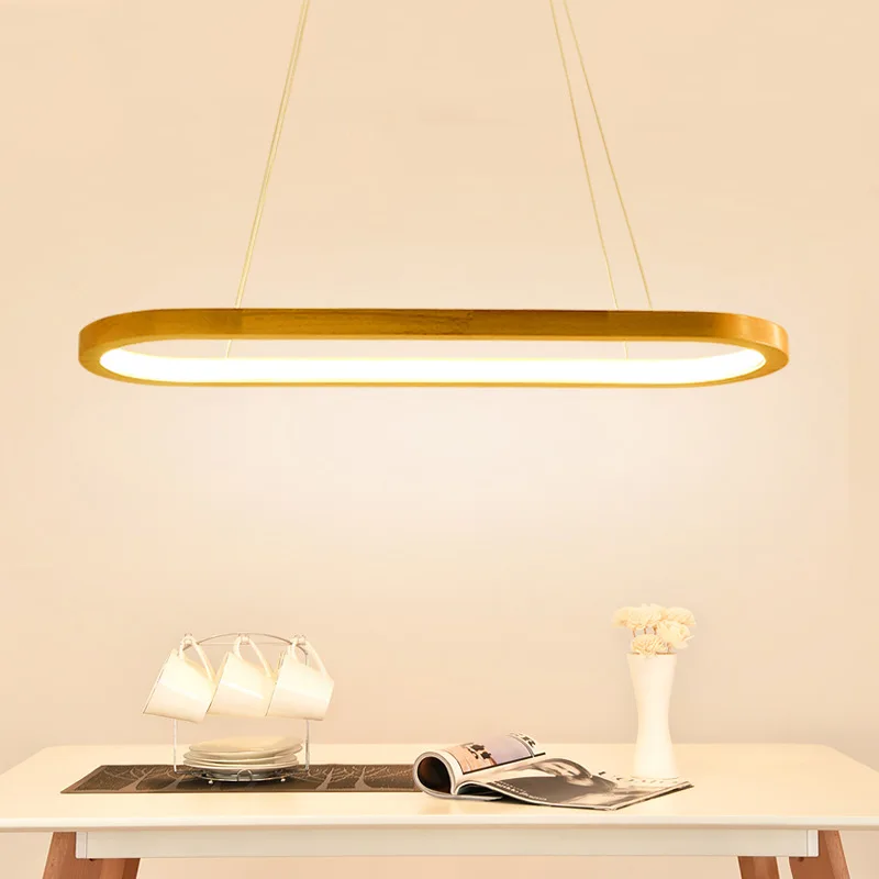 Nordic Led Pendant Light Dining Light Wooden Pendant Lamp Kitchen