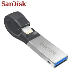 SanDisk iXPAND USB Flash Drive 64 GB 32 ГБ с поддержкой OTG USB3.0 SDIX30N Pen Drives освещения usb-накопитель для iPhone iPad iPod APPLE