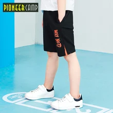 Pioneer kid/Новые Летние повседневные шорты для мальчиков Одежда для детей летние штаны до колена с буквенным принтом для мальчиков-подростков BDK809038