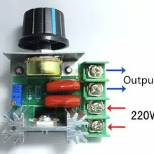 Импорт 2000 Вт 220 В диммер высокой мощности тиристорный Электронный регулятор напряжения для контроля температуры