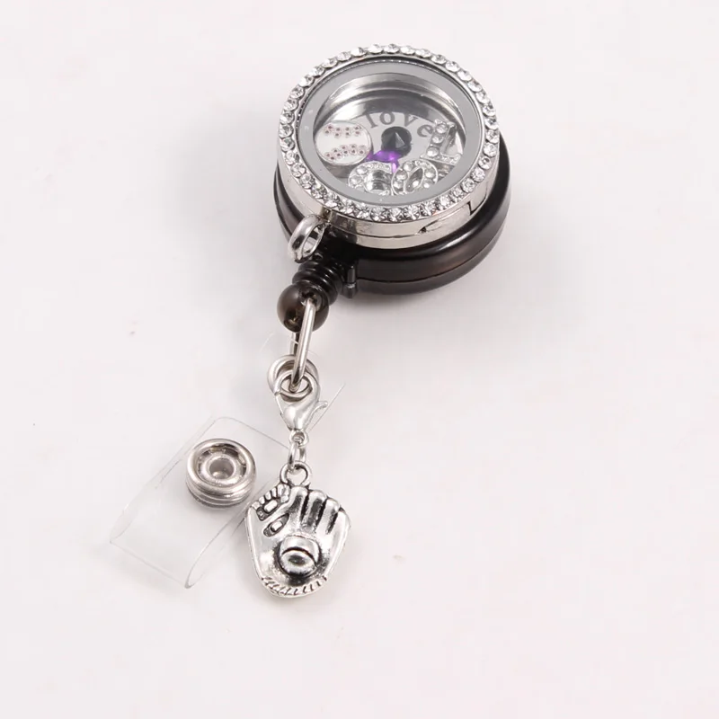 Baseball Floating Locket Badge Reel (COL Floating Charms ...