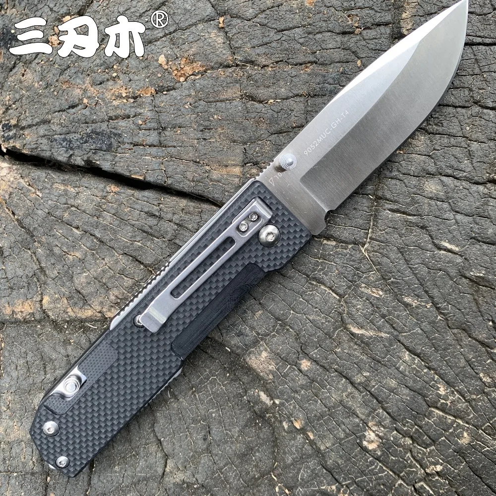 Sanrenmu 9052 Multitool Folding Pocket Knife 12C27 Stainless Steel Blade G10 Handle Outdoor Hunting Camping Survival Utility EDC