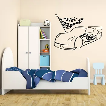 

Vinyl Wall Decal Garage Car Racing Racer Boy Room Stickers Mural Removable Bedroom Livingroom Wallpaper Poster Decor WW-185