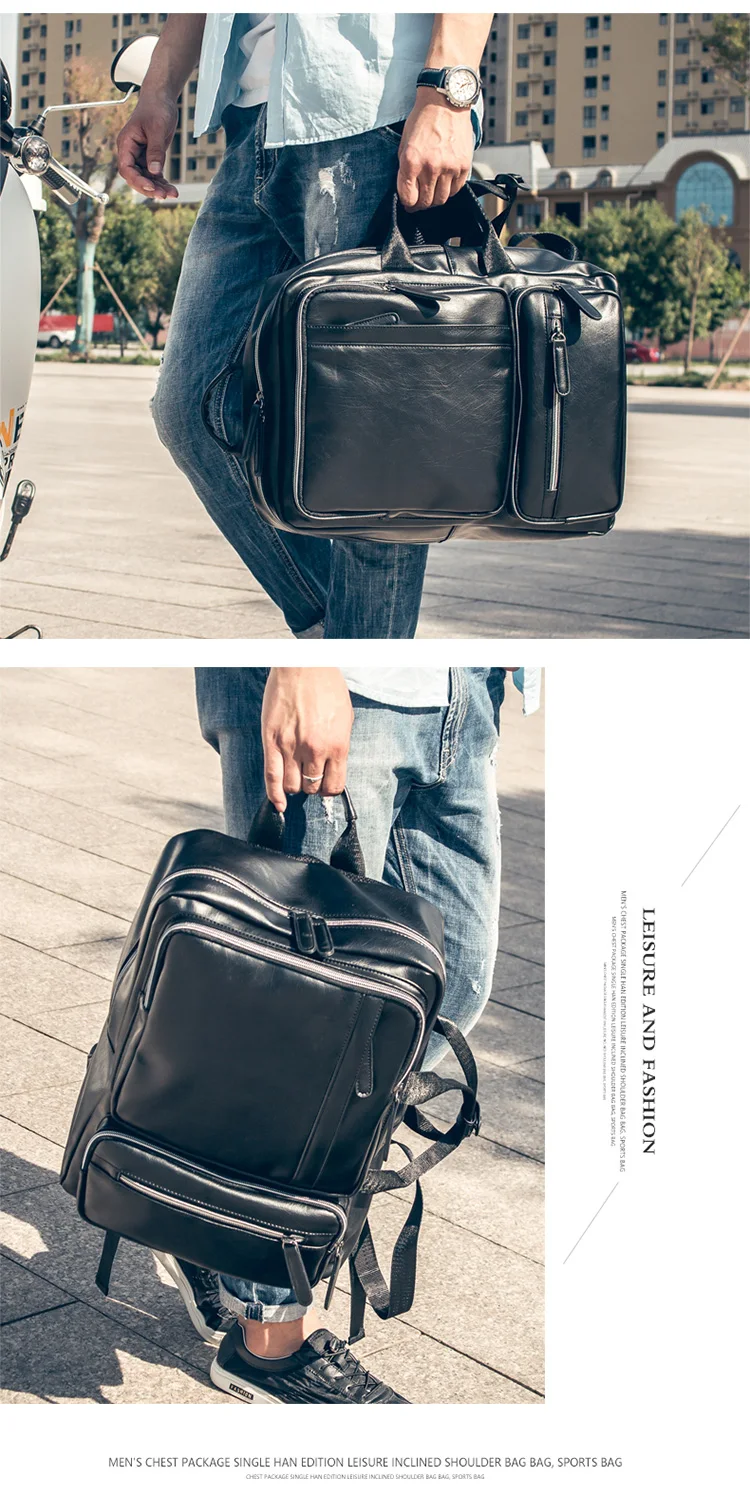 AHRI/Новинка, рюкзаки для мужчин, Сумки из искусственной кожи, мужские сумки на плечо, модные мужские деловые повседневные школьные сумки для мальчиков, Винтажный Мужской рюкзак