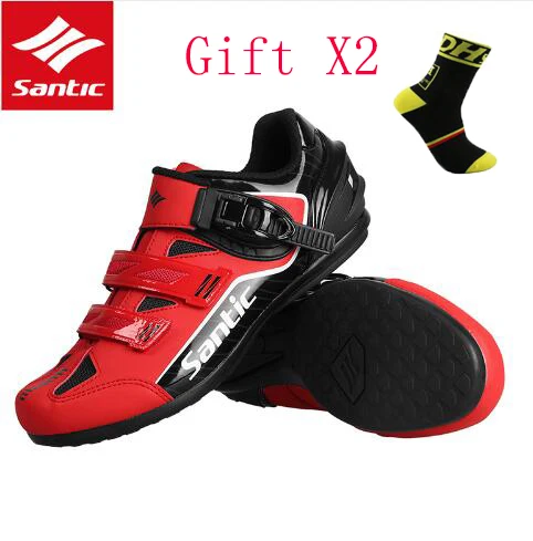 Мужская велосипедная обувь SANTIC, кроссовки для шоссейного велосипеда, дышащие, для улицы, профессиональная, для шоссейного велосипеда, нескользящая, без блокировки, для шоссейного велосипеда