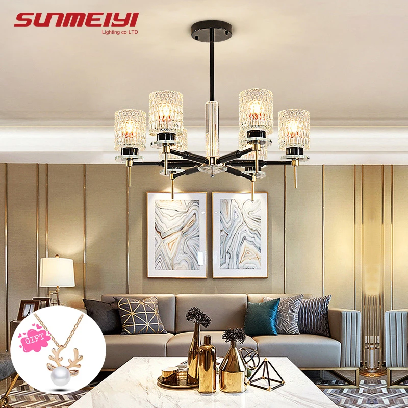 Modern LED Chandeliers Art Deco Glass Chandeliers Ceiling For Living