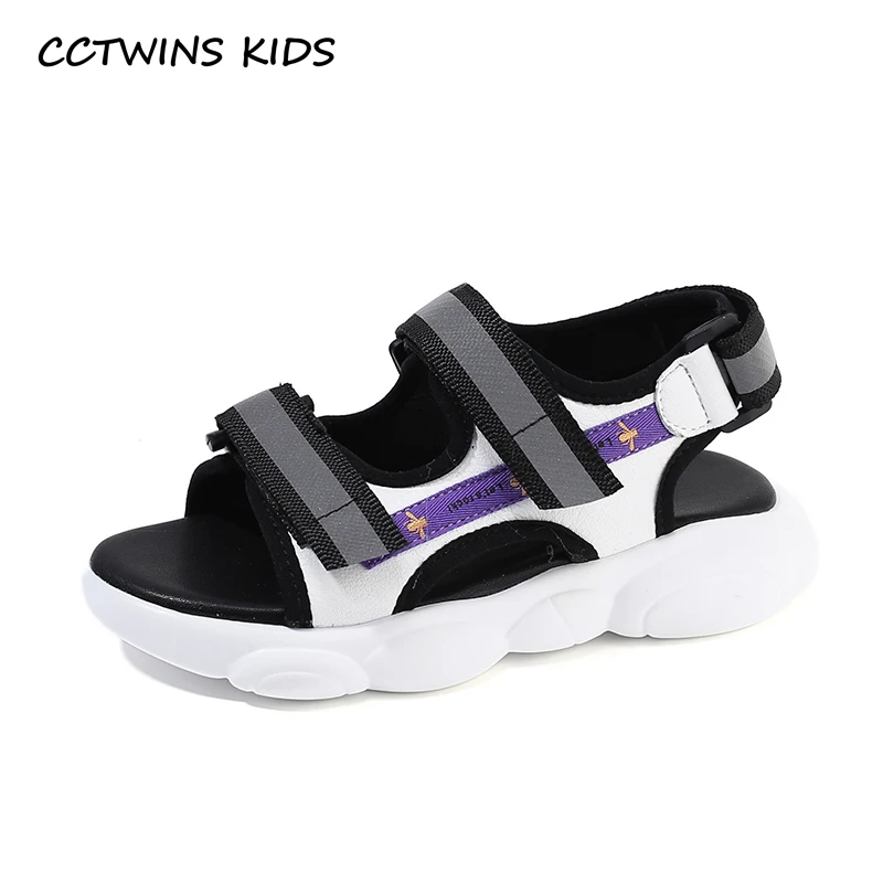 

CCTWINS Kids Shoes 2019 Summer Girls Fashion Beach Soft Toddler Flat Children Black Shoe Baby Brand White Barefoot Sandals BS219
